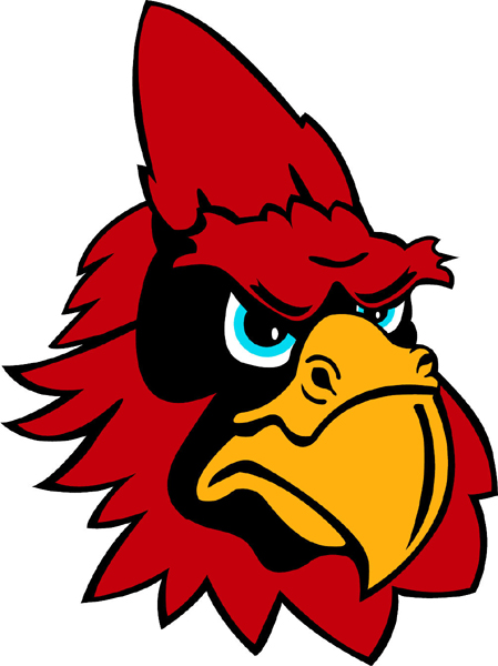 Cardinal Head 3 mascot team sticker. Get it now! 